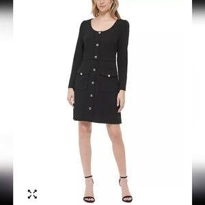 NWT! Tommy Hilfiger Women's Scoop-Neck Scuba Crepe Dress Size 10